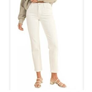 Just Black Denim White Mid Rise Straight Jeans Women’s Size 26